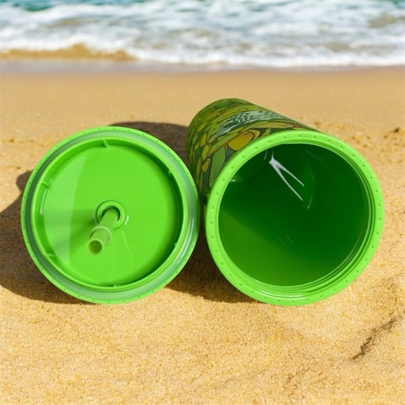 Starbucks x Farm Rio Yellow/Green Tropical Banana Tumbler with Straw Topper 24oz - Picture 11 of 11